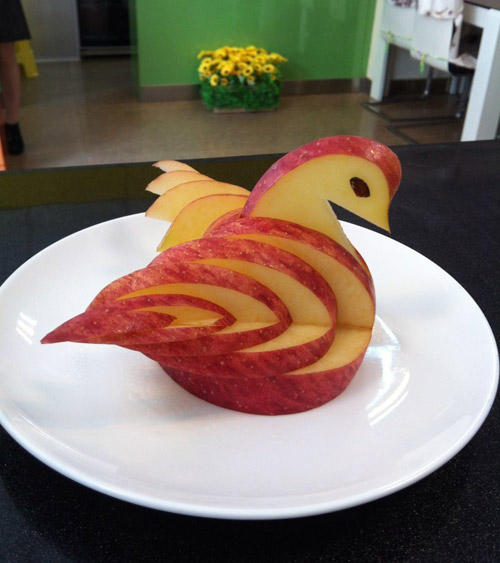 好有创意的苹果大餐。