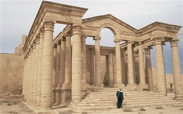 世界文化遗产伊拉克北部哈特拉的姆尔神庙