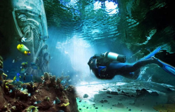 Reef Worlds公司为迪拜设计的水下公园示意图