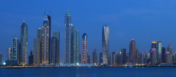 迪拜绚丽的夜景
