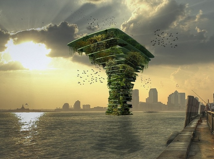 “绿色巨塔”可让各种动物栖息，又能减低大城市的二氧化碳排放。