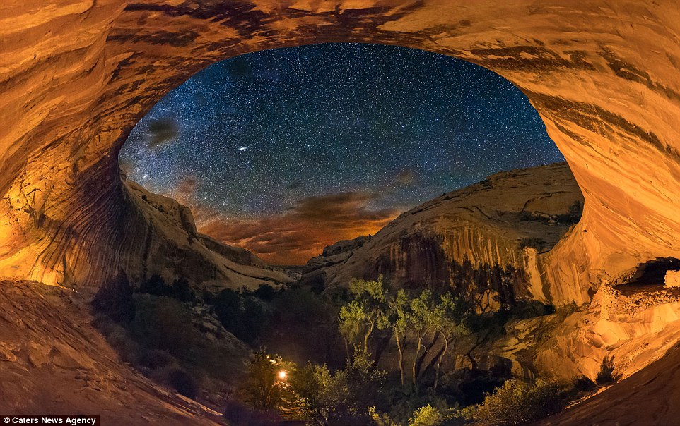美国业余摄影师Wayne Pinkston在犹他州洞穴千年遗迹中拍摄的绝美照片