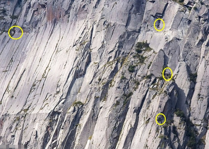 4名攀山者在这里（黄圈），你信吗？