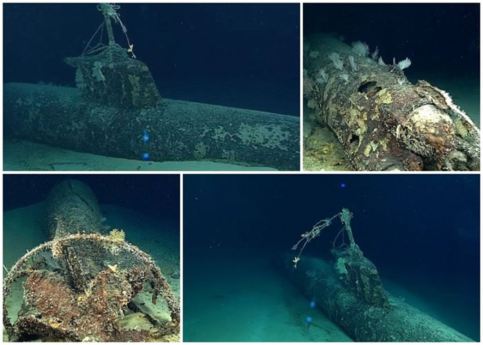 该艘日本袖珍潜艇已沉没海底多年。