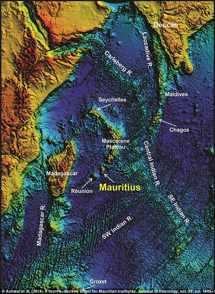 印度与马达加斯加之间的印度洋海底发现疑是失落的“毛里提亚”(Mauritia）古大陆