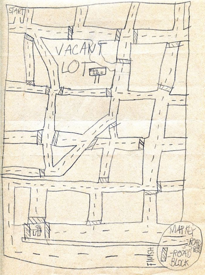 「空地」，艾瑞克・费雪约七岁的作品。 MAP BY ERIC FISCHER