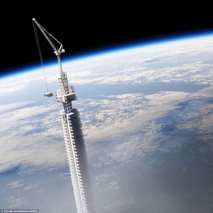 美国纽约云端建筑工作室推超高层大楼Analemma Tower 将从外太空往地球表面兴建