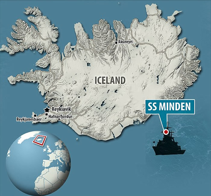 英国寻宝猎人在冰岛二战沉船“明登号”中发现价值1亿美元黄金 或属纳粹德国