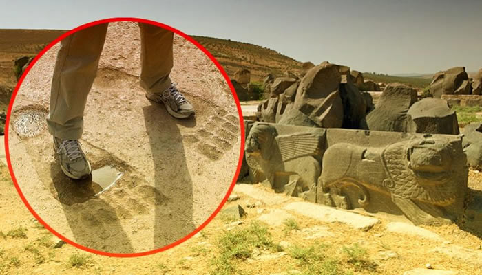 叙利亚安达拉神庙20米巨人留下大脚印？