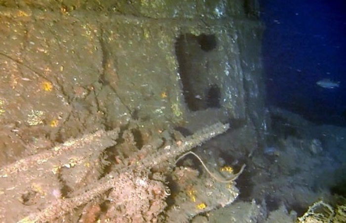日本团队在若狭湾海底发现二战德国制潜艇“吕500号”