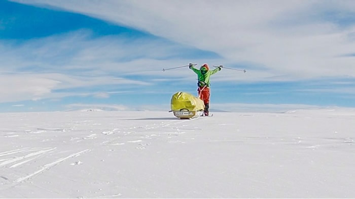 54日走完1600公里 美国冒险家奥布雷迪成独自横越南极洲第一人