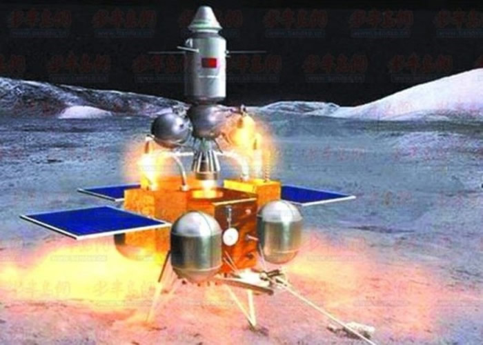 吴伟仁称，当局拟在今年底发射嫦娥五号。图为嫦娥五号模拟月球表面起飞效果。