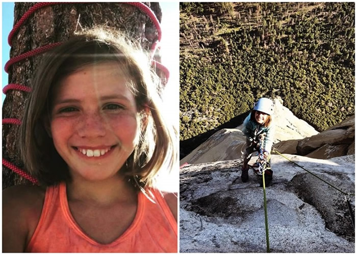 美国科罗拉多州10岁女童完成壮举攀上加州优胜美地国家公园酋长巨石（El Capitan）