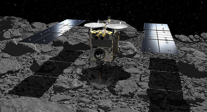 “隼鸟2号”小行星探测器成功降落在小行星“龙宫”（Ryugu）表面