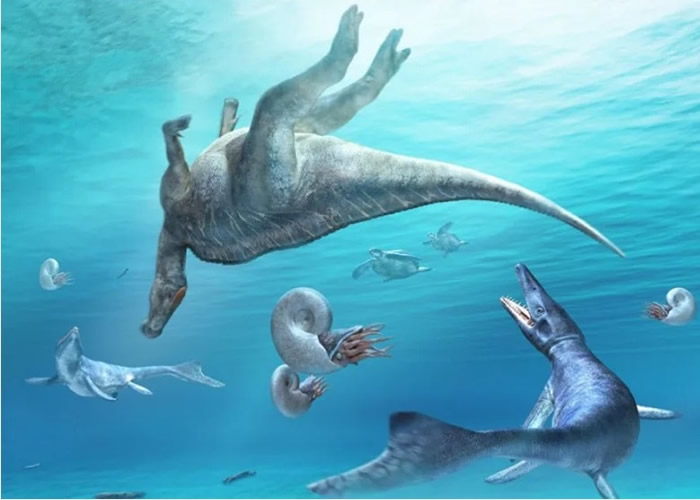 科学家相信部分恐龙栖身于沿海或海中。