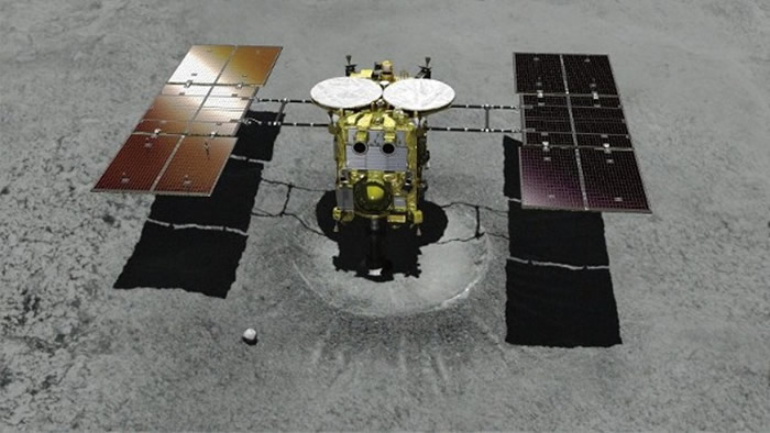 隼鸟2号成功降落“龙宫”。图为电脑模拟图。