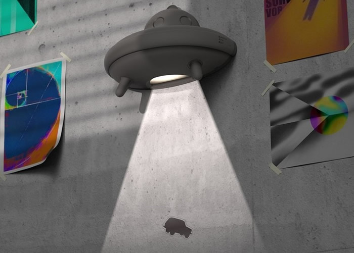 韩国设计师以UFO元素设计墙灯Mystic 启发孩子的想像力