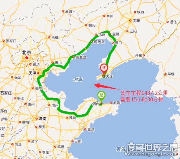 世界上最长的海底隧道日本青函隧道，全长54km，即将被中国123km的烟大海底隧道超越