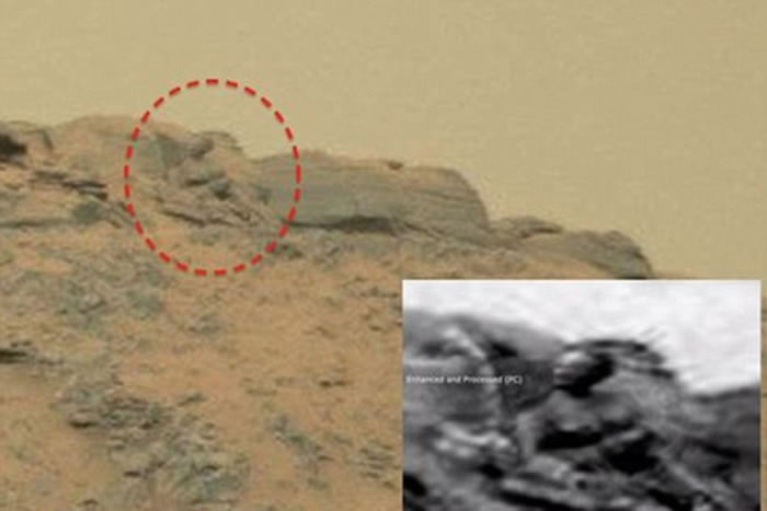 UFO爱好者称在火星上看到巨大佛像