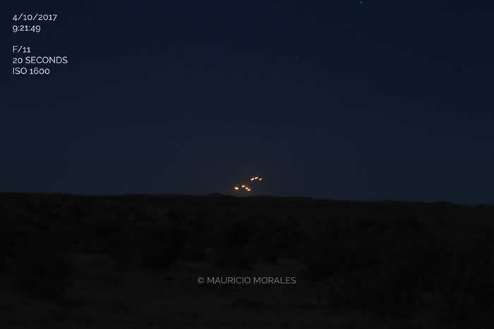美国亚利桑那州夜空惊现有6盏大灯的不明飞行物UFO？