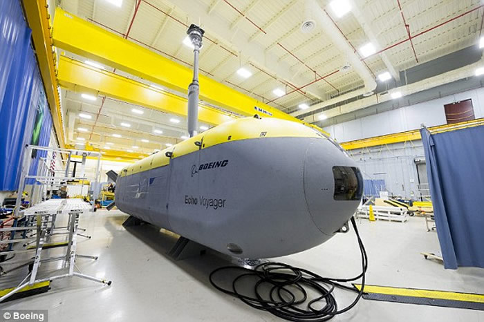波音公司为美军开发全自动的无人潜艇“回声航行者”Echo Voyager