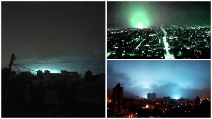 墨西哥大地震出现异象 绿光天际闪耀犹如末日