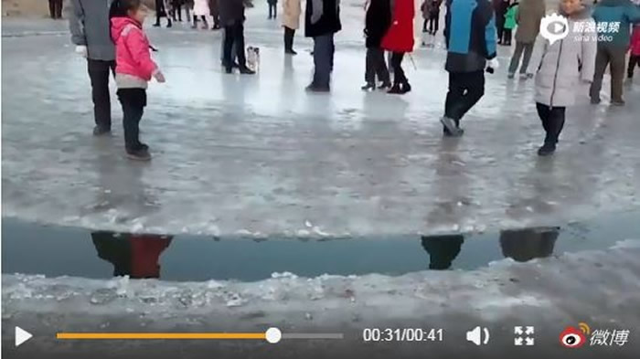 外星人飞碟降落的地方？辽宁省法库县辽河出现自转的“冰圈”