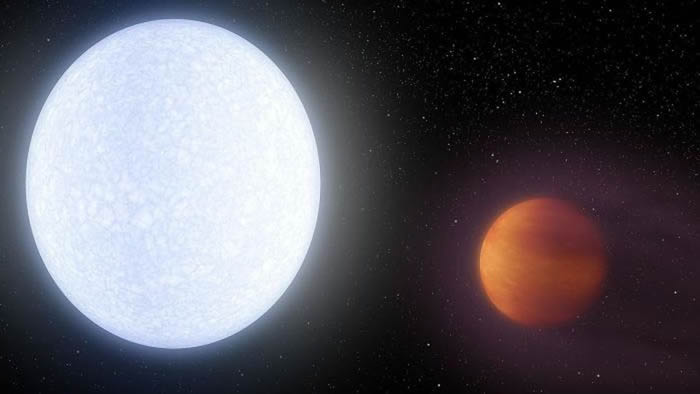 系外行星Kelt-9b大气中首次探测到铁和钛