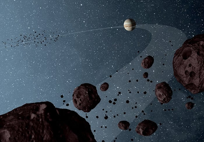 特洛伊小行星群新研究发现太阳系刚诞生时木星和土星曾“排挤”天王星与海王星