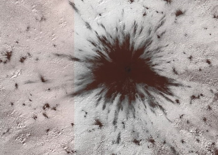 天文学家相信巨型坑洞由陨石坠落造成。