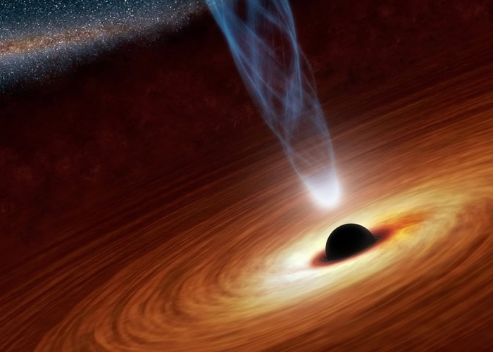 科学家多年来致力研究黑洞。图为黑洞构想图。
