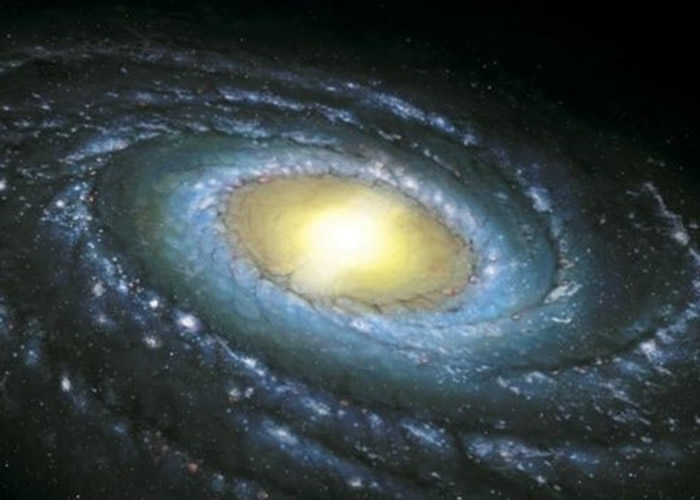 此前的构想图中，银河被描绘成扁平漩涡状。