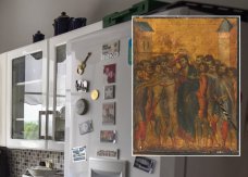 法国瓦兹省贡比涅90岁老妇厨房挂画竟是13世纪意大利画家契马布埃名作《嘲弄基督》