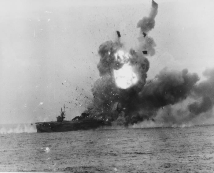 太平洋深处发现美国“圣罗”号护航航母 二战时期日本神风特攻队击沉的第一艘军舰