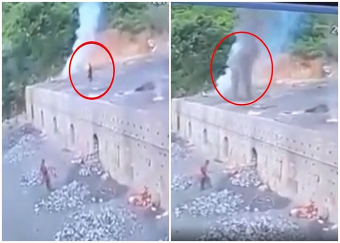 煤炉顶突崩塌 哥伦比亚工人堕1200°C热炉烧成白骨