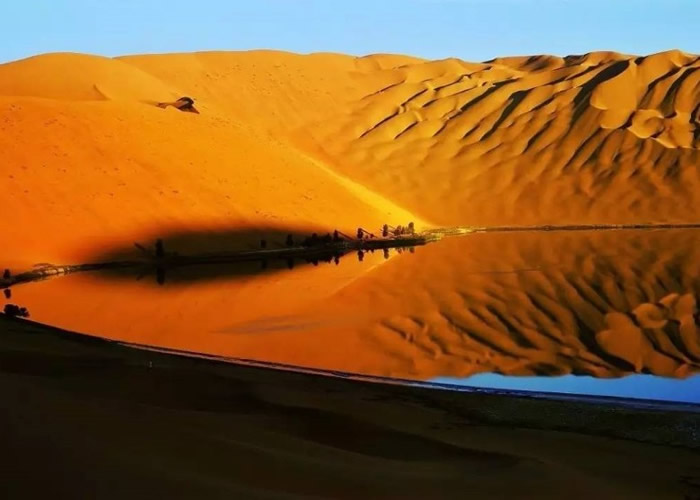 宁夏回族自治区中卫市的腾格里沙漠再发现大面积污染物 没有进入自然保护区