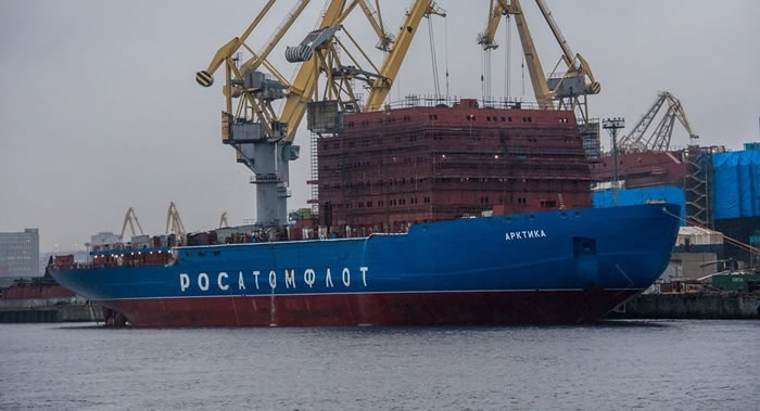 世界上功率最强大的俄罗斯核动力破冰船“北极”号将投入试航