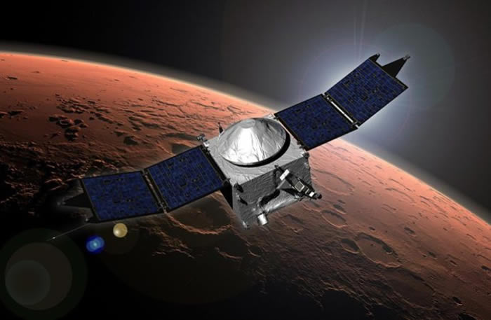 NASA“火星大气与挥发物演化”MAVEN航天器测绘火星高层大气的总体环流