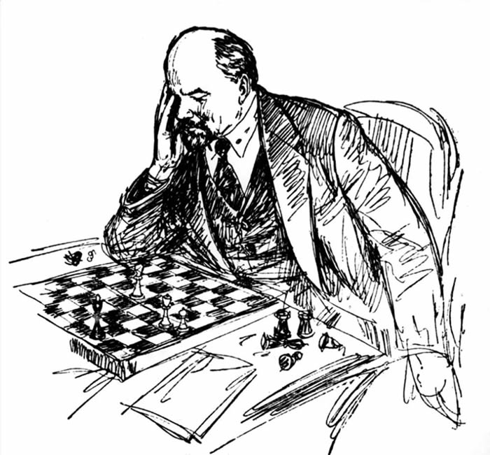 弗拉基米尔·列宁收到最贵的礼物是在1922年：党内同志曾送给酷爱国际象棋的他一张象棋桌和两把椅子，棋子是革命风格的. © Sputnik /