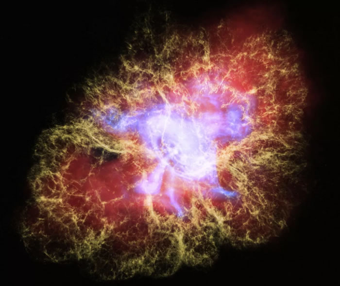 NASA分享超新星遗迹——蟹状星云的3D可视化效果视频