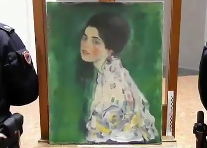 奥地利画家Gustav Klimt名作《女子的画像》失窃23年 意大利园丁画廊外墙暗门寻获