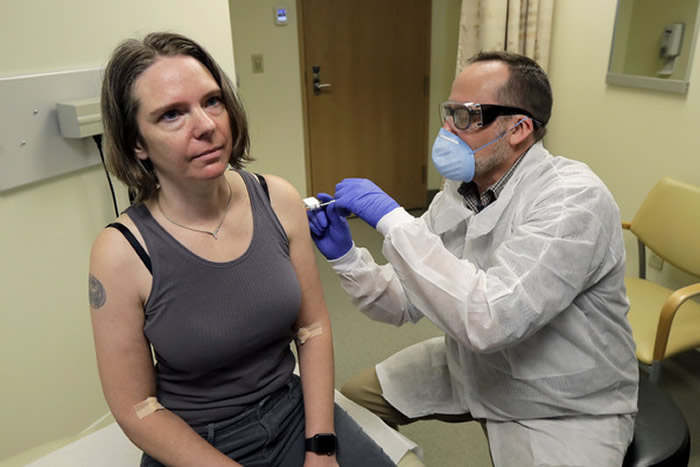 美国西雅图展开新冠肺炎疫苗人体临床实验 对受测者注射第一针疫苗
