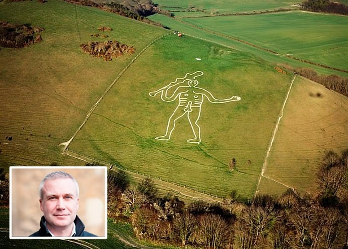 英国多塞特郡塞那阿巴斯山坡白垩岩巨型裸体人像雕刻起源之谜有望破解