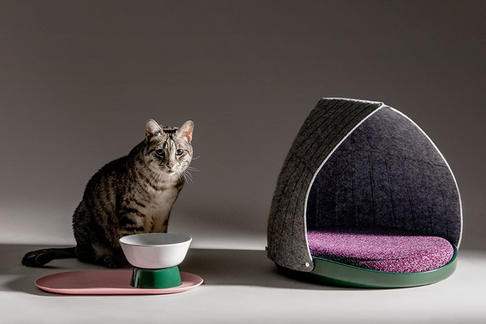 英国LAYER DESIGN新推出CANOPY3合1猫床及MESA猫碗套装
