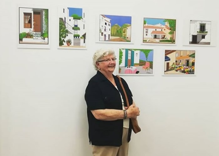 西班牙巴伦西亚89岁婆婆Concha Garcia Zaera用小画家绘画 作品大受网民欢迎