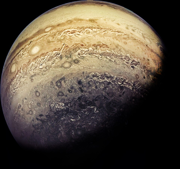 NASA公布木星高清大图 像是梵高的世界名画《星空》