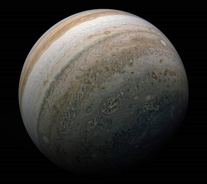 NASA公布木星高清大图 像是梵高的世界名画《星空》