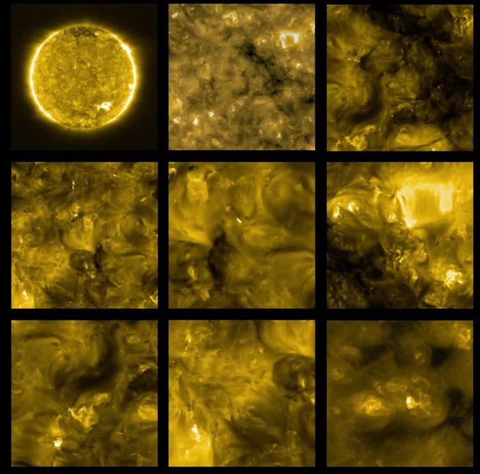 欧洲航天局和美国航天局公布太阳轨道器拍摄的最接近太阳的图像