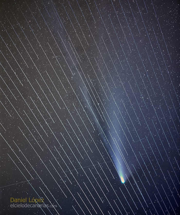 天文学家称SpaceX的Starlink卫星破坏彗星照片
