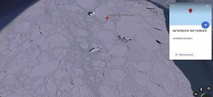 诺亚方舟？谷歌地球发现南极有一艘倾覆的“冰船”